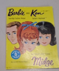 VINTAGE BARBIE Doll KEN MIDGE FASHION BOOKLET Yellow Leaflet 1962 - Picture 1 of 17
