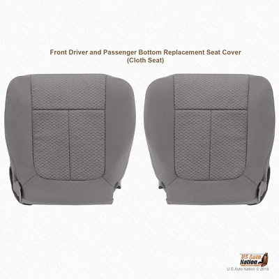 2010 Ford F150 Front DRIVER and PASSENGER Bottoms Cloth Seat Cover Stone Gray - Image 1 of 4