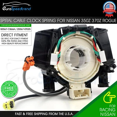 Spiral Cable Clock Spring for Nissan Versa Murano Rogue B5567-CB66A 25567-ET025 - Image 1 of 4