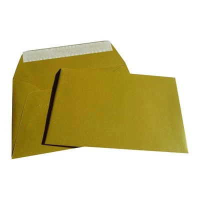 20 goldene Briefumschläge DIN C6 Gold Pollen by Clairefontaine metallic 114x162