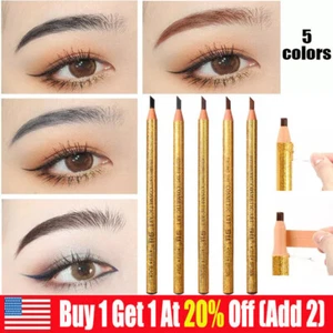 5PC Water Resistant Eyebrow Pencil Eye Brow Pen Makeup Cosmetic Long-Lasting# - Picture 1 of 17