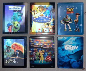 Disney Pixar 3D Blu Ray Steelbook Monsters Inc Beauty Beast Brave Toy Story LOT - Picture 1 of 6