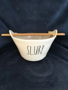 Rae Dunn SLURP Handled Noodle Bowl With Chopsticks Pho Noodle NOS - Picture 1 of 4