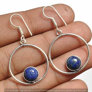 Lapis Lazuli Earring 925 Sterling Silver Plated Earring Jewelry E-8075