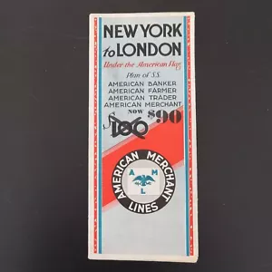 SS BAKER FARMER TRADER American Merchant Lines Deck Plan Brochure c.1942 - Picture 1 of 4