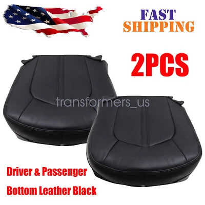 For 2008 2009-2013 Cadillac CTS Driver &Passenger Lower Leather Seat Cover Black - Image 1 of 4