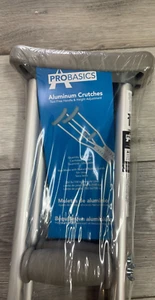ProBasics Aluminum Crutches, Junior, Patient Height 4'6" to 5'2" New Sealed - Picture 1 of 4