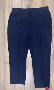 Designer Kobi Halperin black elastic waist causual zip front black pants $298 ne - Picture 1 of 6