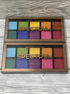 2 X Profusion Cosmetics Spectrum, 10 Shade Palette, Eye Shadow, Make Up New - Picture 1 of 9