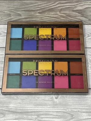 2 X Profusion Cosmetics Spectrum, 10 Shade Palette, Eye Shadow, Make Up New - Image 1 of 4