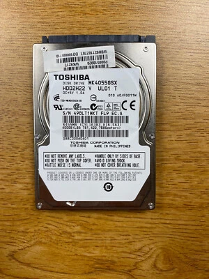 Toshiba MK4055GSX 400 GB SATA 9.5MM Notebook drive - Image 1 of 2