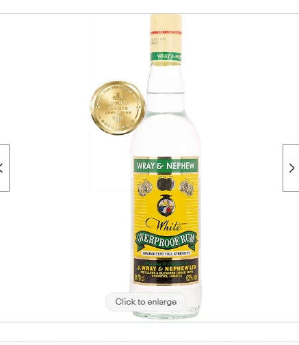 Wray and Nephew Rum 70 cl, 63% vol - White Overproof Jamaica Rum
