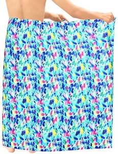 HAPPY BAY 3D HD Men's Sarong Hawaiian Beach Bathing Suit 78"X42" Blue_Y580 - Picture 1 of 3