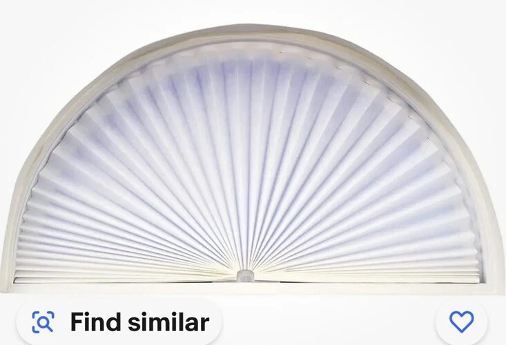 Redi Shade No Tools Original Arch Light Filtering Pleated Fabric Shade White 72 - Image 1 of 1