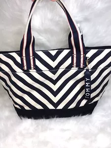Tommy Hilfiger Women's Classic Tommy Chevron Canvas Tote Bag B000027 - Picture 1 of 7