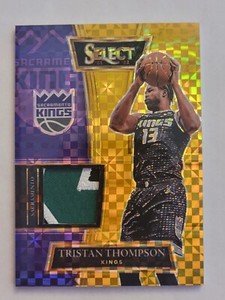 2021-22 SELECT PATCH GOLD PRIZM KINGS TRISTAN THOMPSON /10 SSP GAME WORN 
