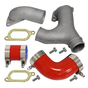 For 2002-2007 Subaru Impreza WRX STI Upgrade Intercooler Y-Pipe + Red Couplers - Picture 1 of 11