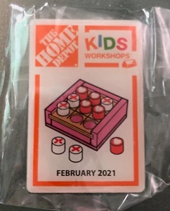 Home Depot Kids Workshop Tic Tac Toe - February 2021 ** PIN ONLY - NO KIT ** - Picture 1 of 1