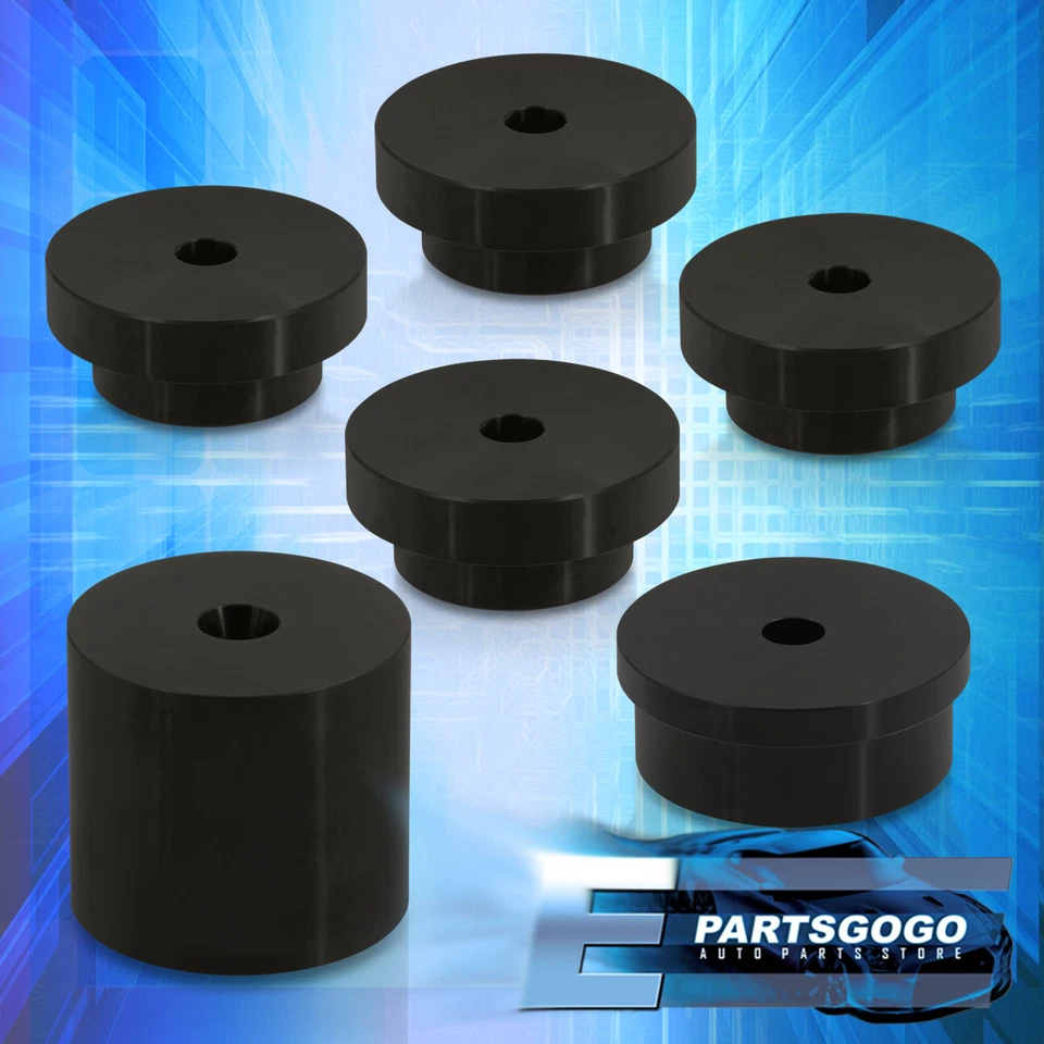 For 03-09 Nissan 350Z Z33 G35 VQ35 6PC Rear Differential Mount Bushing Kit Black - Image 1 of 3