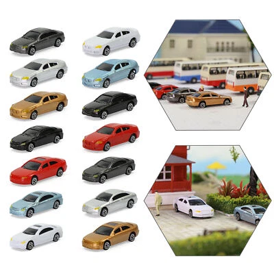 50pcs HO Scale Model Cars Vehicles 1:87 Building Scenery Railway Layout C100 - Image 1 of 4