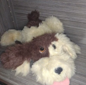 VTG Mattel Smoochie Pooch Plush Tan Brown 1998 15" Fuzzy Plush Puppy Dog w/Sound - Picture 1 of 8