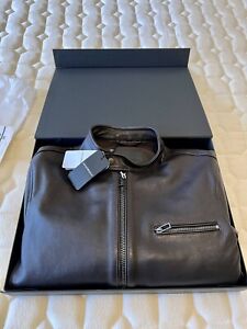 EMPORIO ARMANI - Men’s Genuine Leather Jacket , Dark Brown, UK 38