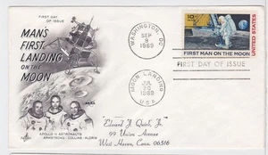 TurtlesTradingPost- Moon Landing 1969 FDC #C76 - FDC Artcraft Cachet - Picture 1 of 1