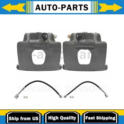 Juego de 4 pinzas de freno con mangueras para Ford E-100 Econoline 4,9 L 5,8 L 5,0 L Foto 1 de 4