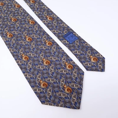 Corbata de cuello Kieselstein-Cord para hombre 100 % seda estampado de ardillas azul Italia nueva con etiquetas Foto 1 de 4