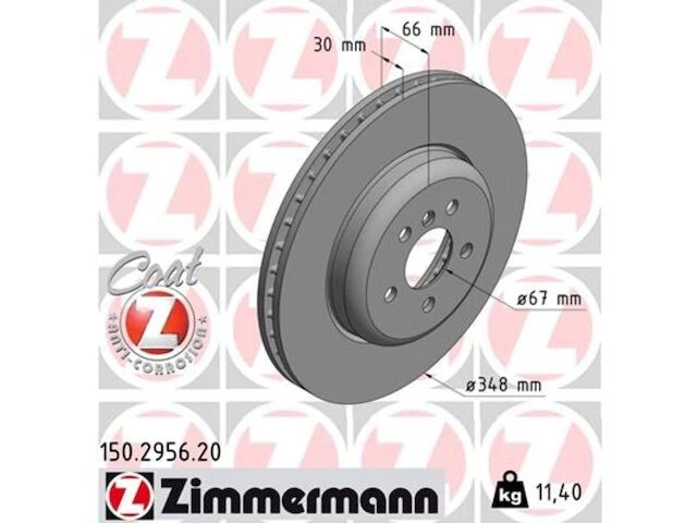 Rotor de freio Zimmermann revestido 66XN44C compatível com 2017-2023 BMW 530i xDrive - Imagem 1 de 1