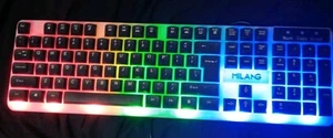 Milang Clavier Gaming ou PC Portable Clavier, Lumineux - Photo 1/8