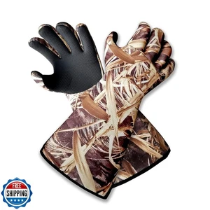 AUSCAMOTEK Waterproof Neoprene Duck Decoy Gloves - Insulated Blind Gauntlet S - Picture 1 of 5