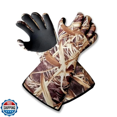 AUSCAMOTEK Waterproof Neoprene Duck Decoy Gloves - Insulated Blind Gauntlet S - Image 1 of 4