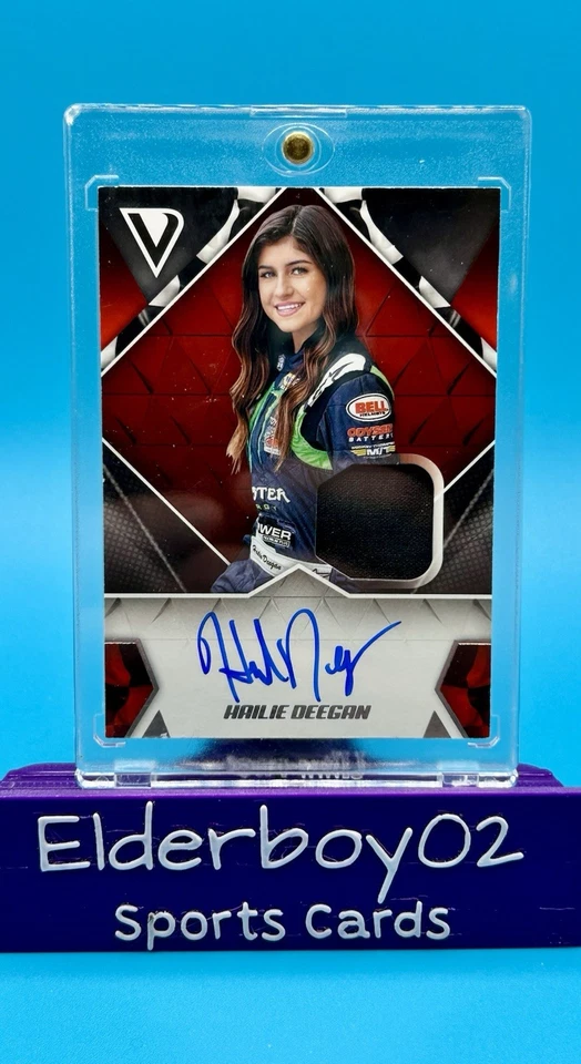 Hailie Deegan Auto Firesuit Signature Swatches 2019 Panini Victory Lane Racing - Image 1 of 3