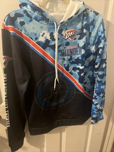 Oklahoma City Thunder Camo Team 3D Printed Hoodie Youth Small - Picture 1 of 10