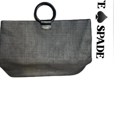 KATE SPADE 黑色编织手链戒指托特包随身包 — 第 1/4 张图片