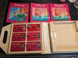 Vtg Walt Disney Read Along Book Case w/ 6 Cassette Tapes & 3 Story Books - Picture 1 of 5