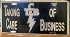 Vintage 1987 Elvis Presley TCB License Plate Taking Care Of Business Metal Sign