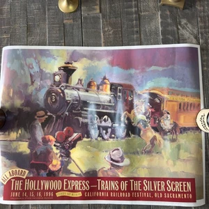 Póster de colección The Hollywood Express "Trenes de la pantalla plateada" 18"x24" - Imagen 1 de 3