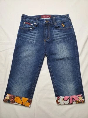 Jeans Baby Phat Junior Talla 7 Capri Azul Oscuro Denim Hip Hop Y2K Bordado Años 90 Foto 1 de 4