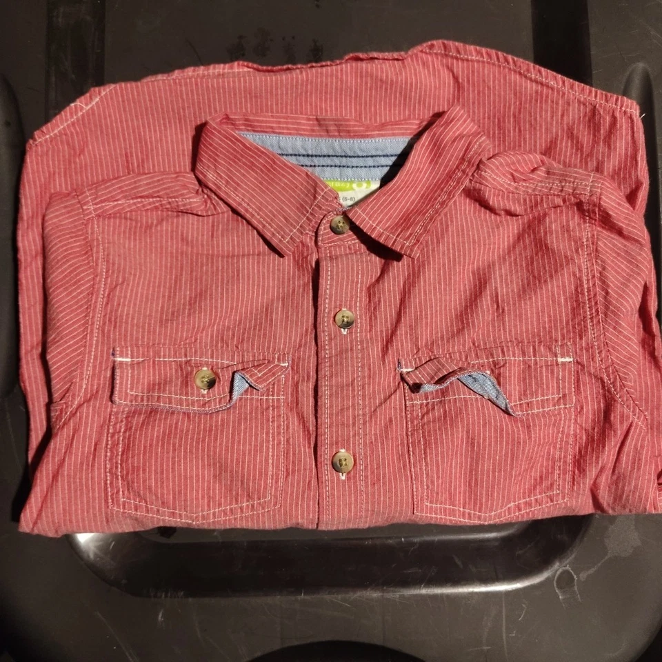 Camisa Crazy8 Crazy 8 roja a cuadros perla abotonada a presión para niños jóvenes - Talla S 5/6 Foto 1 de 4