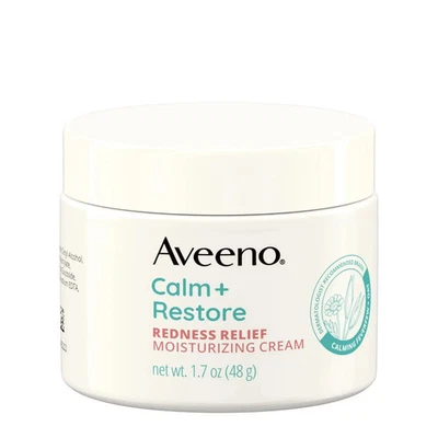 Aveeno Calm + Restore Redness Relief Moisturizing Cream 1.7oz Sensitive Skin  - Image 1 of 4