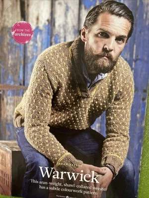 Knitting pattern SHAWL-COLLARED MEN’S SWEATER (looks dependably traditional) - Image 1 of 4