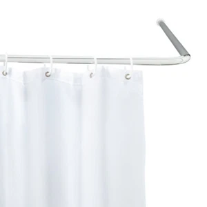 WENKO Winkel Stangen Universal Chrom ø 20 mm Badewannen Dusche Vorhang Ecken Bad - Bild 1 von 8