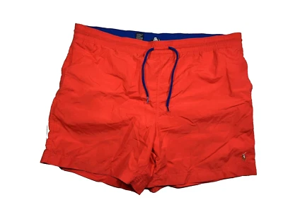POLO RALPH LAUREN Red Nylon COLORFUL-PONY SWIM TRUNKS Summer Beach Shorts Men L - Image 1 of 4