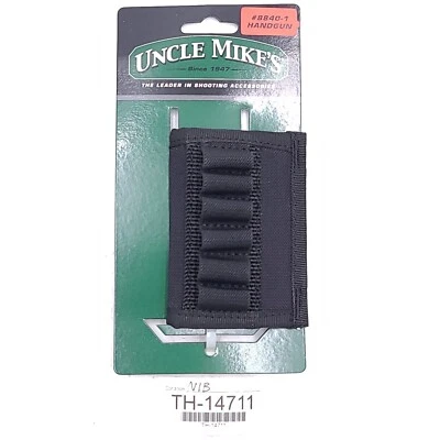 Uncle Mikes Bushnell 88401 8840-1 6-Loop Black Belt Handgun Ammo Cartridge Slide - Image 1 of 4