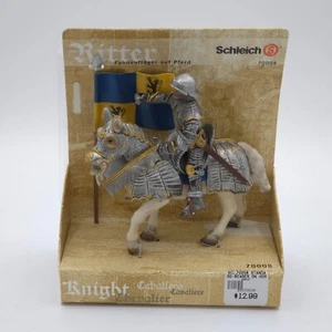 Schleich Ritter Chevalier Figur blau beritten Fahnenträger 70008 Neu in OVP - Bild 1 von 8