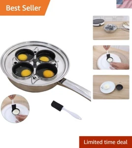 Schlanke Eierpochierpfanne mit antihaftbeschichteten abnehmbaren Bechern - Ideal für gesundes Kochen - Bild 1 von 9