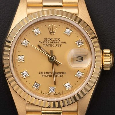 Reloj Presidencial Rolex Datejust 69178 Oro Amarillo 18K 26mm Esfera Champagne Foto 1 de 4
