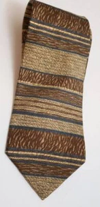 Barrington Costa Rica Men's Neck Tie Brown Green Blue Yellow 100% Silk - Picture 1 of 7